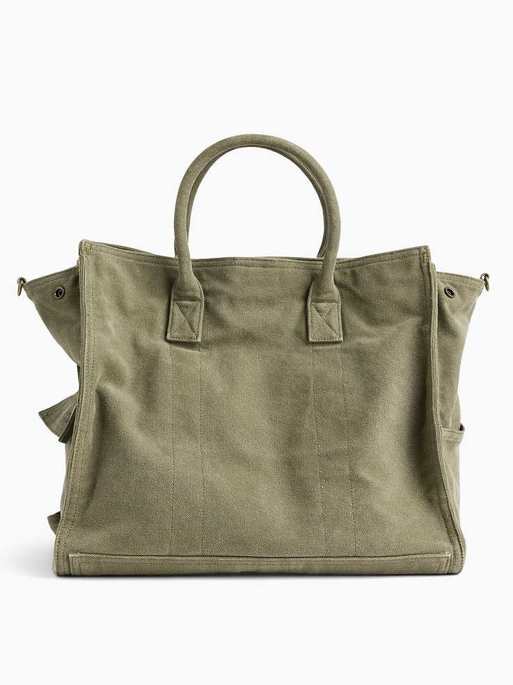 Image number 4 showing, Large Canvas Five Pocket Tote