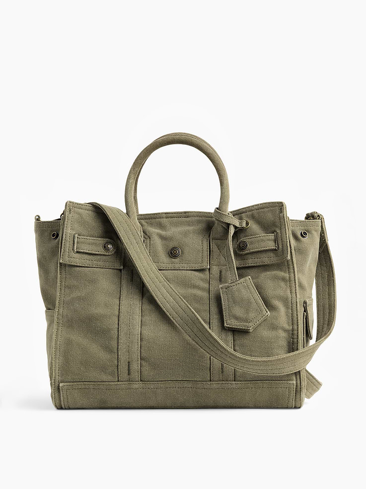 Image number 1 showing, Canvas Five Pocket Tote