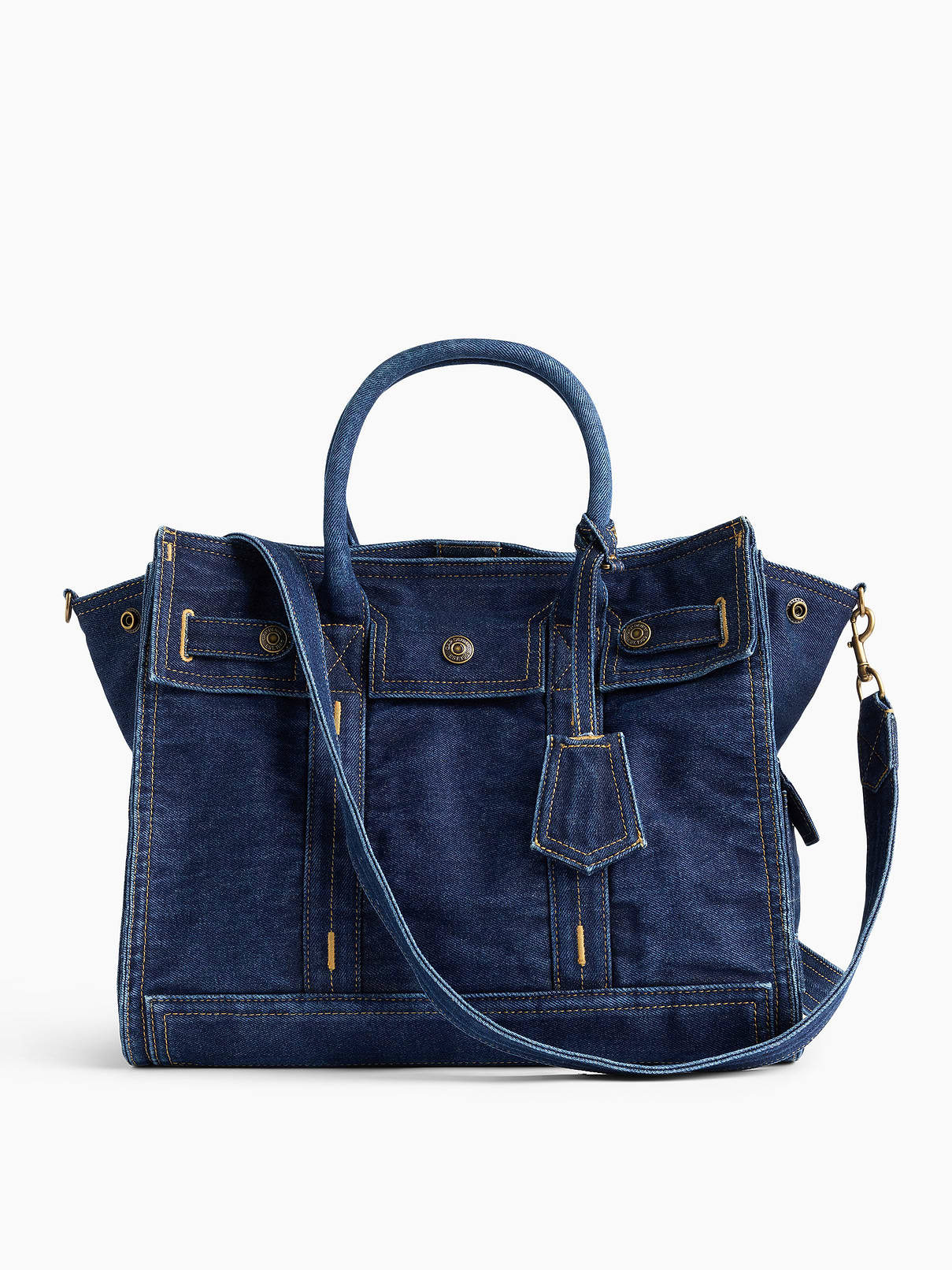 Image number 1 showing, Denim Five Pocket Tote
