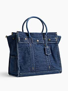 Image number 3 showing, Large Denim Five Pocket Tote