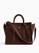 Image number 1 showing, Vegan Suede Five Pocket Tote