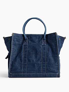 Image number 5 showing, Large Denim Five Pocket Tote