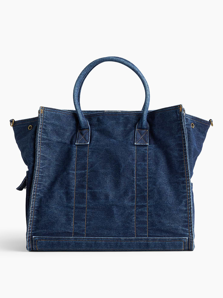 Image number 5 showing, Large Denim Five Pocket Tote