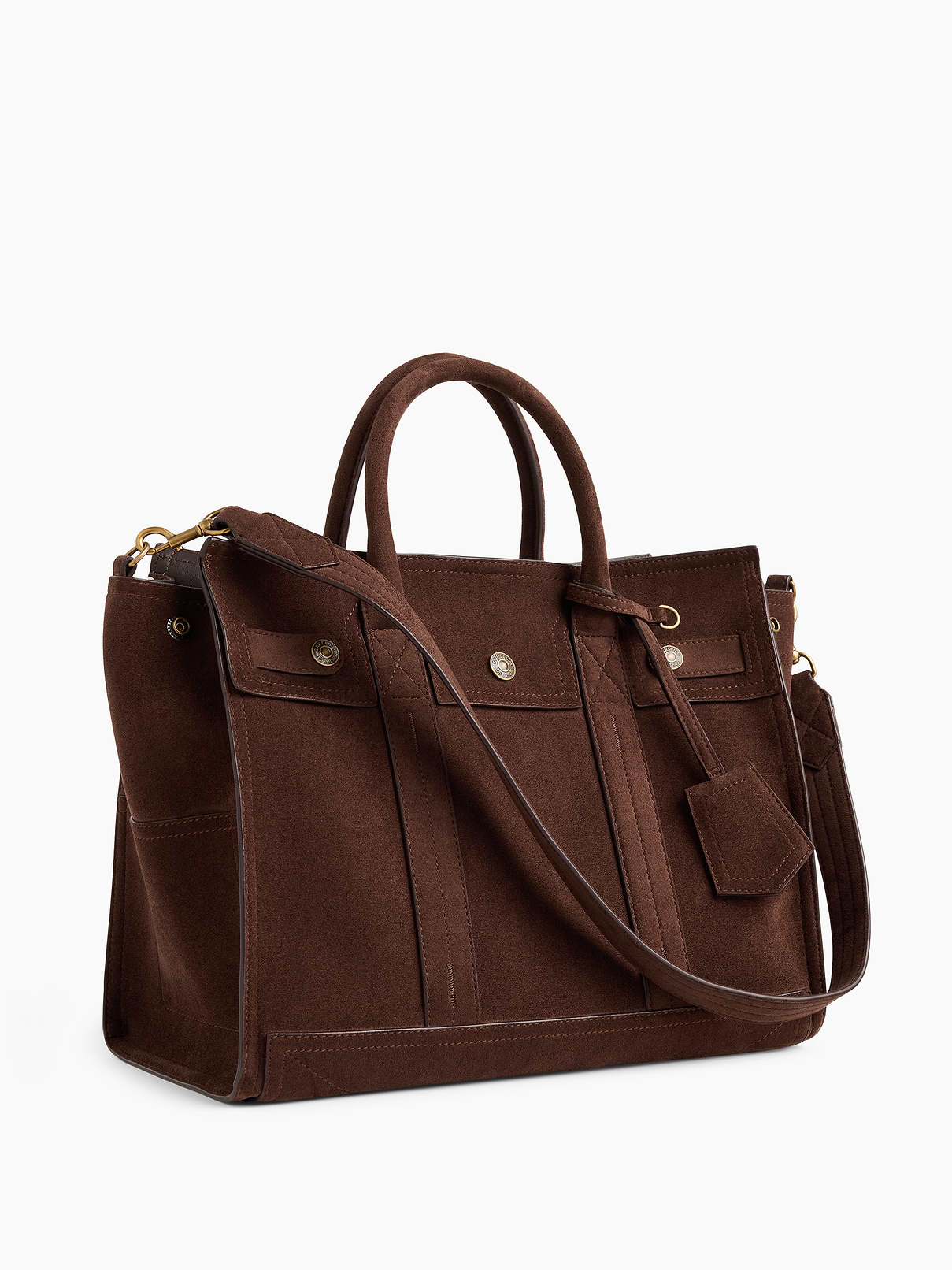 Image number 3 showing, Vegan Suede Five Pocket Tote