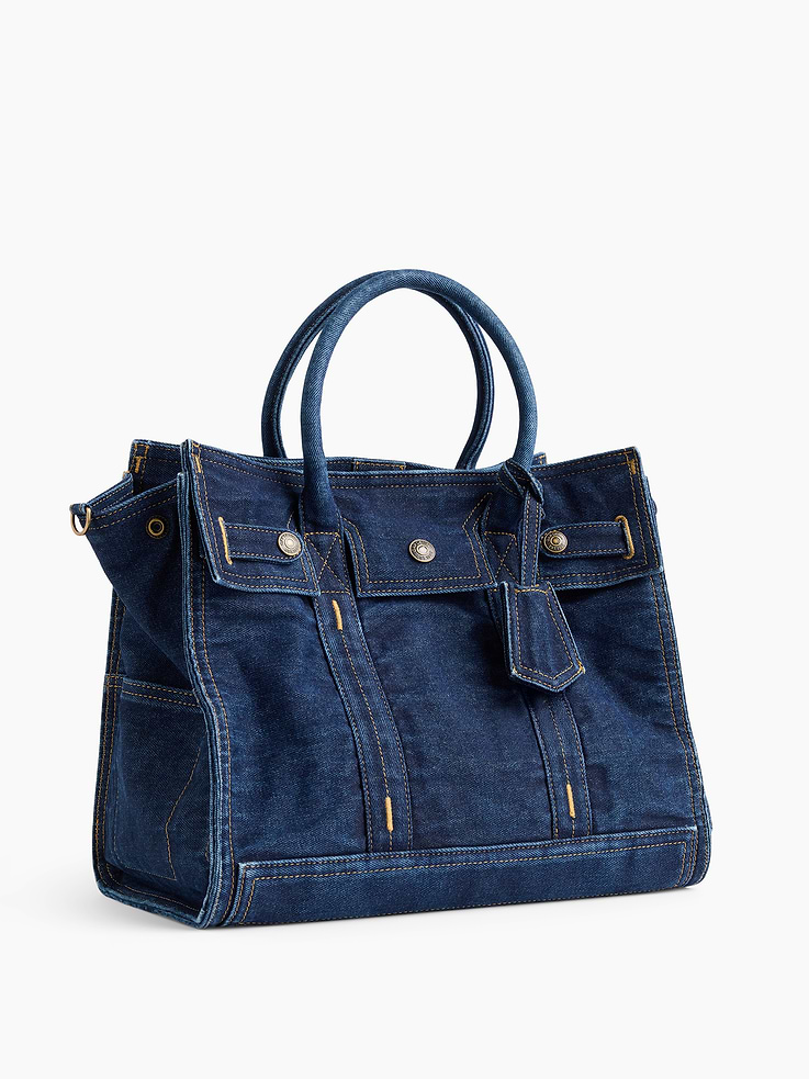 Image number 3 showing, Denim Five Pocket Tote
