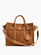 Image number 1 showing, Vegan Suede Five Pocket Tote