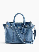Image number 1 showing, Denim Five Pocket Tote