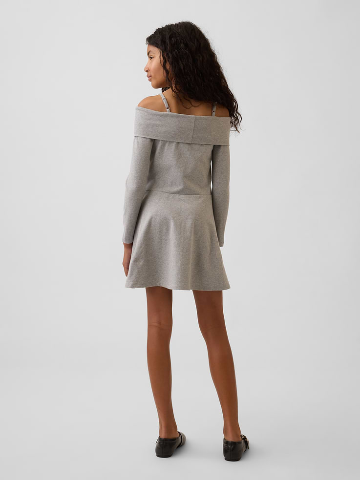 Image number 3 showing, Kids Jersey Off-Shoulder Dress