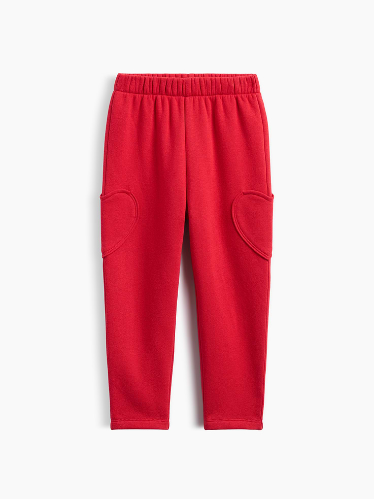 Image 1 of 3, Soft, comfy fleece., Elasticized waist., Heart patch pockets at sides., Product #1184572
