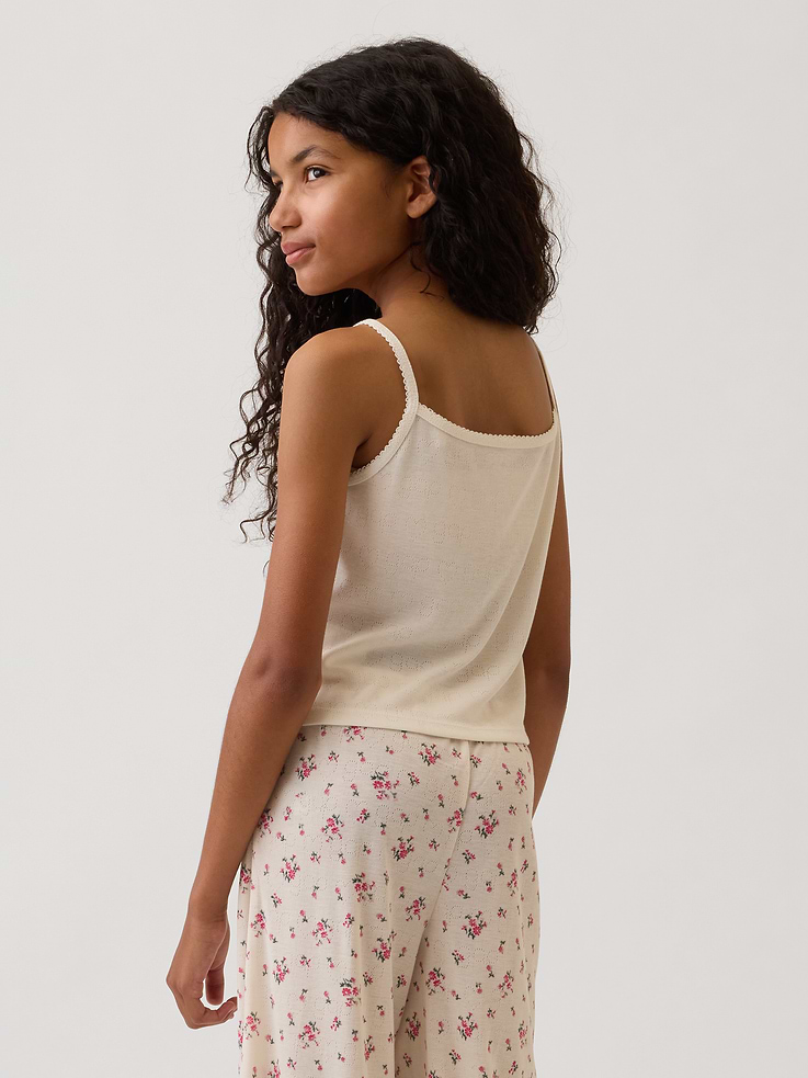 Image number 3 showing, Kids Recycled Pointelle PJ Cami