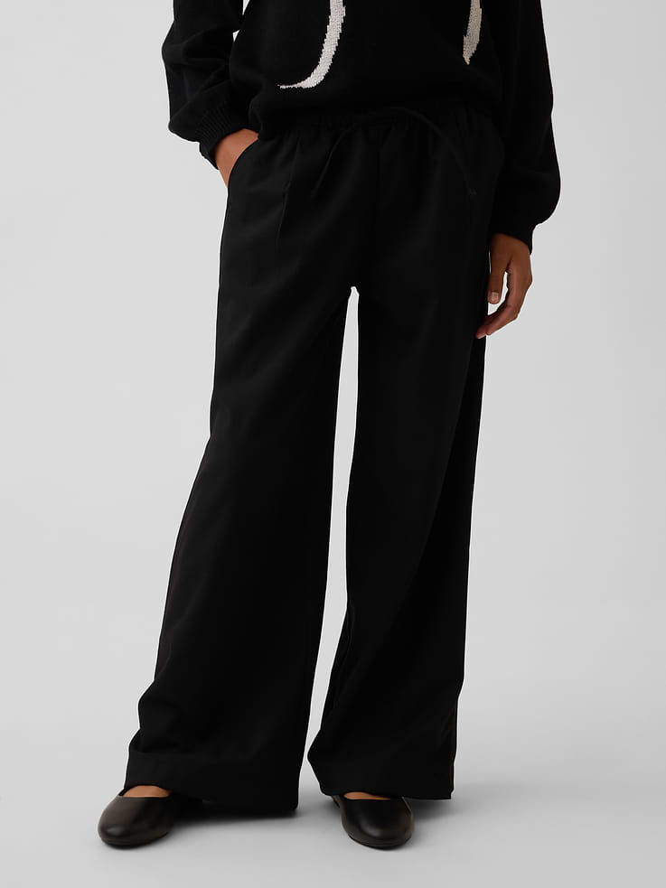 Image 3 de 5, Pantalon confort à jambe large à taille à cordon de serrage pour Enfant