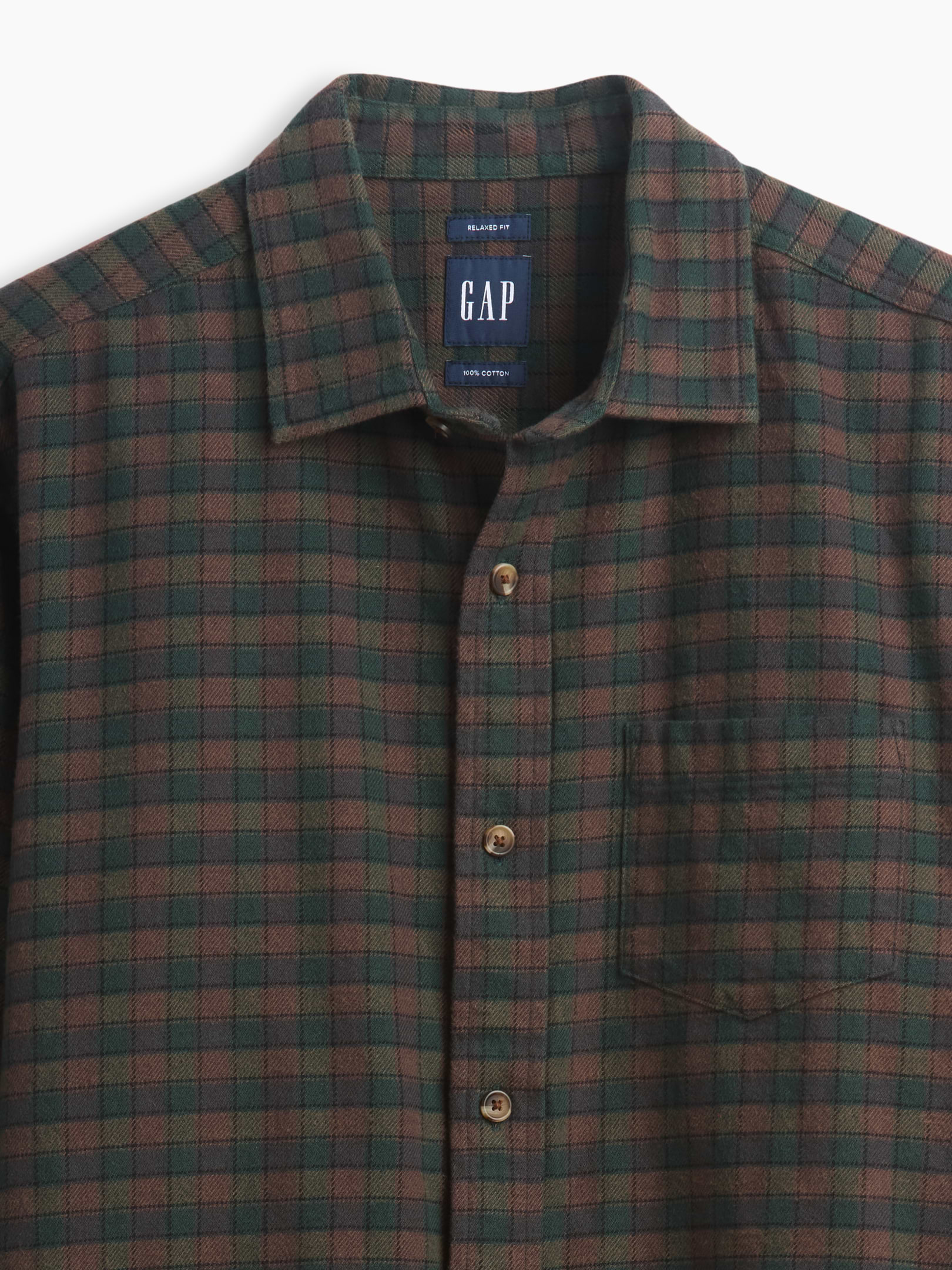 Image 4 of 5, Relaxed Flannel Shirt