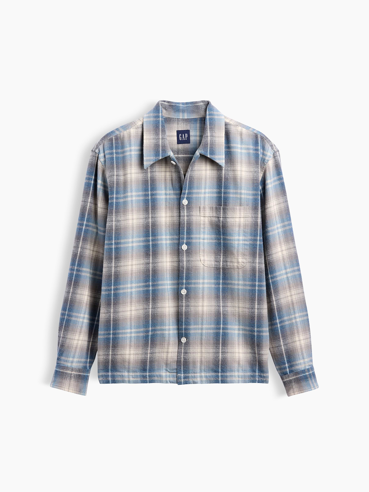 Image 5 de 5, Chemise décontractée en flanelle à ourlet droit