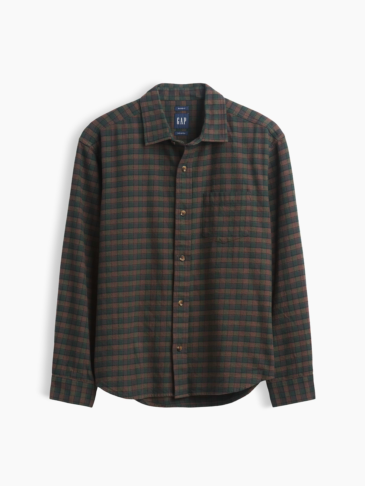 Image 5 of 5, Relaxed Flannel Shirt