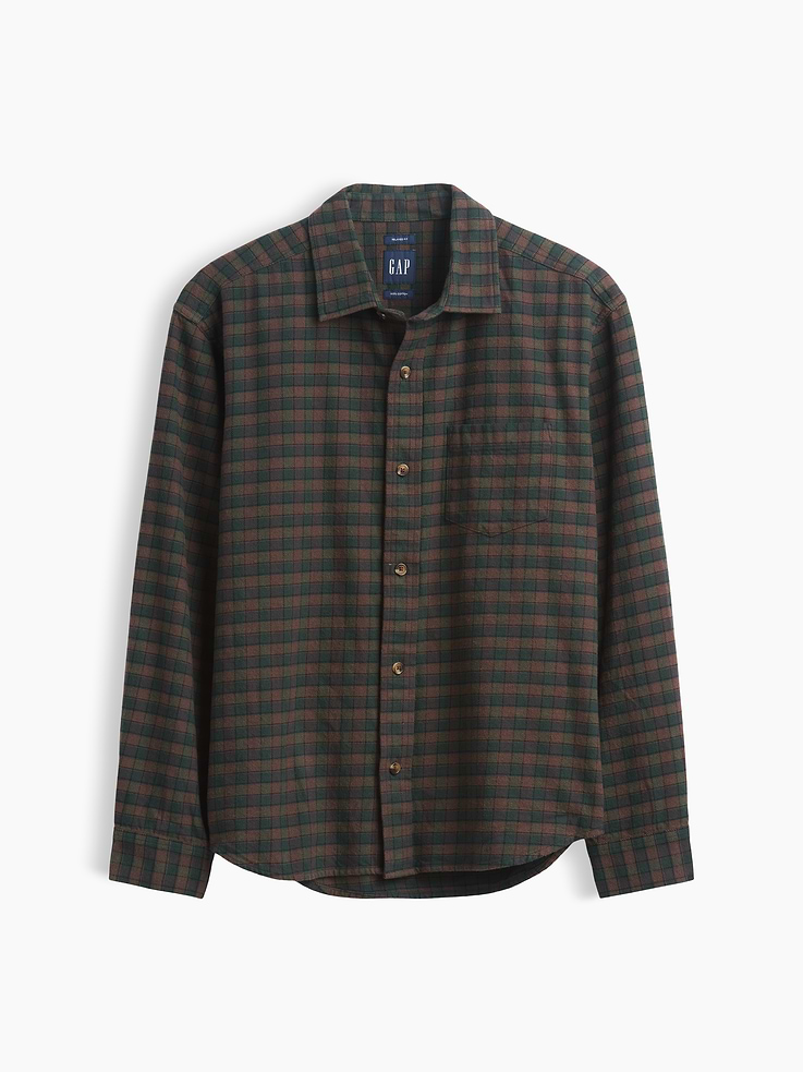 Image 5 of 5, Relaxed Flannel Shirt