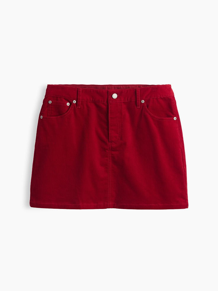 Image 2 of 2, Corduroy Mini Skirt