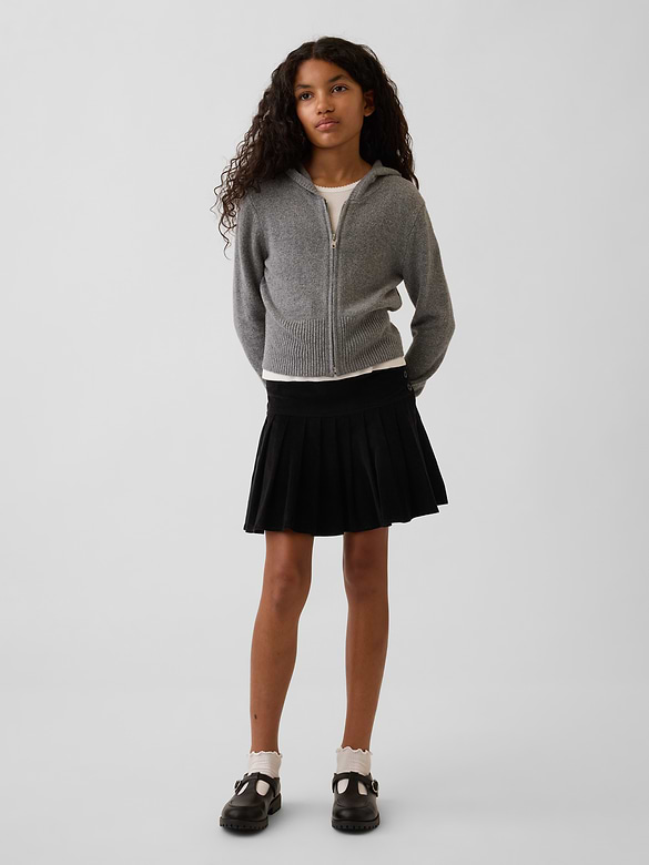 Kids Corduroy Pleated Skirt