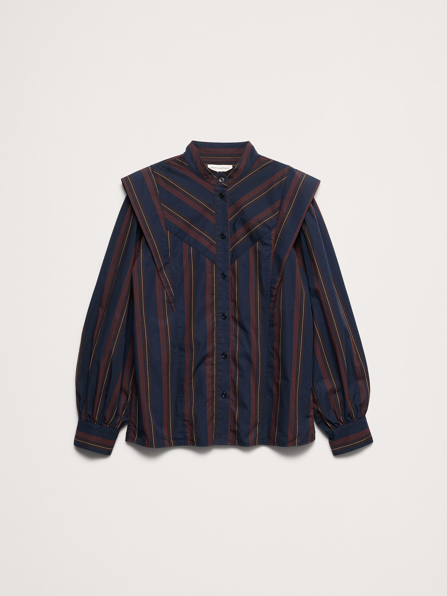 Image 4 de 8, Chemise en coton à col étagé