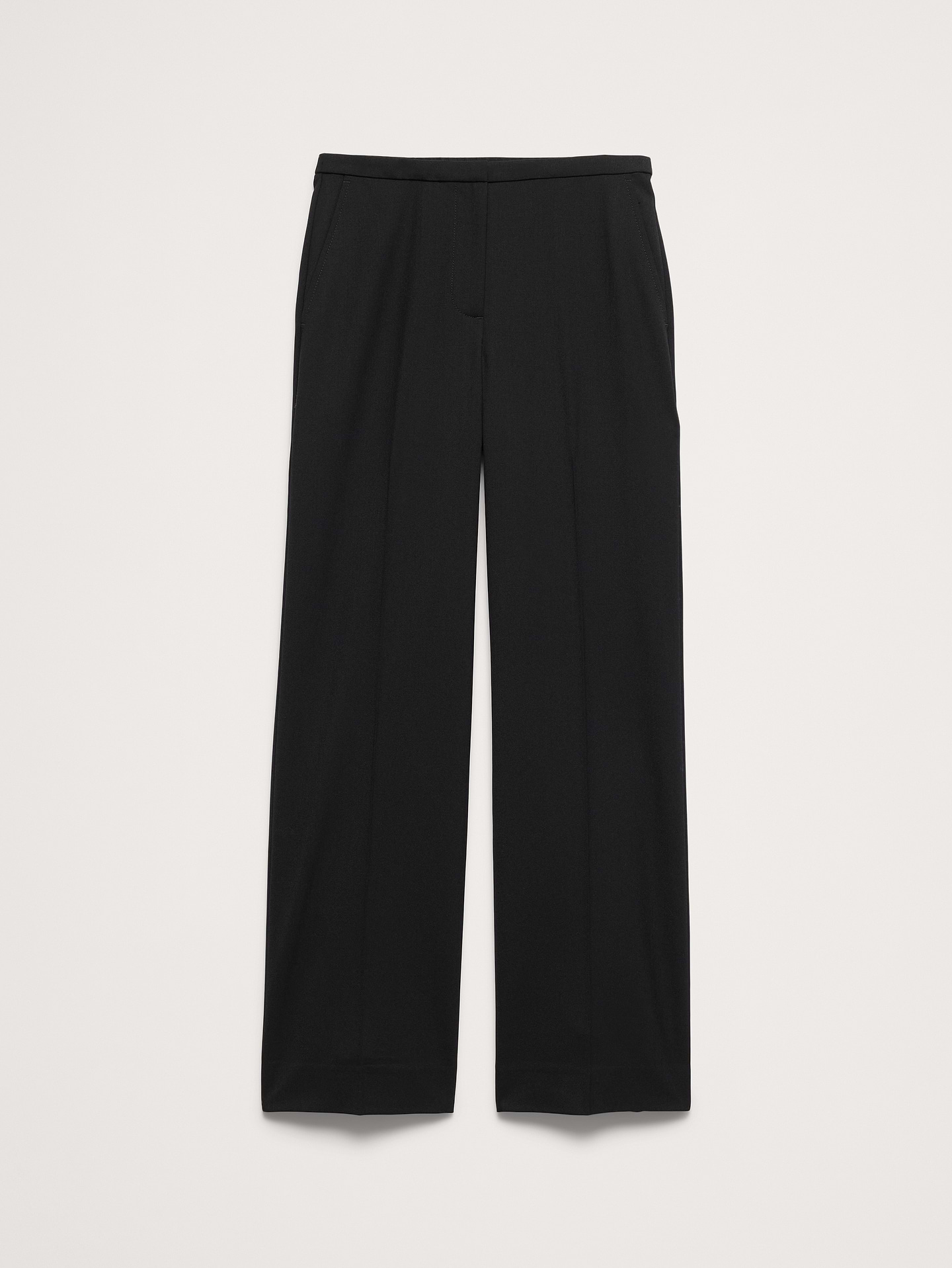 Image 7 of 8, Mid-Rise Wide-Leg Italian Lightweight Wool Pant