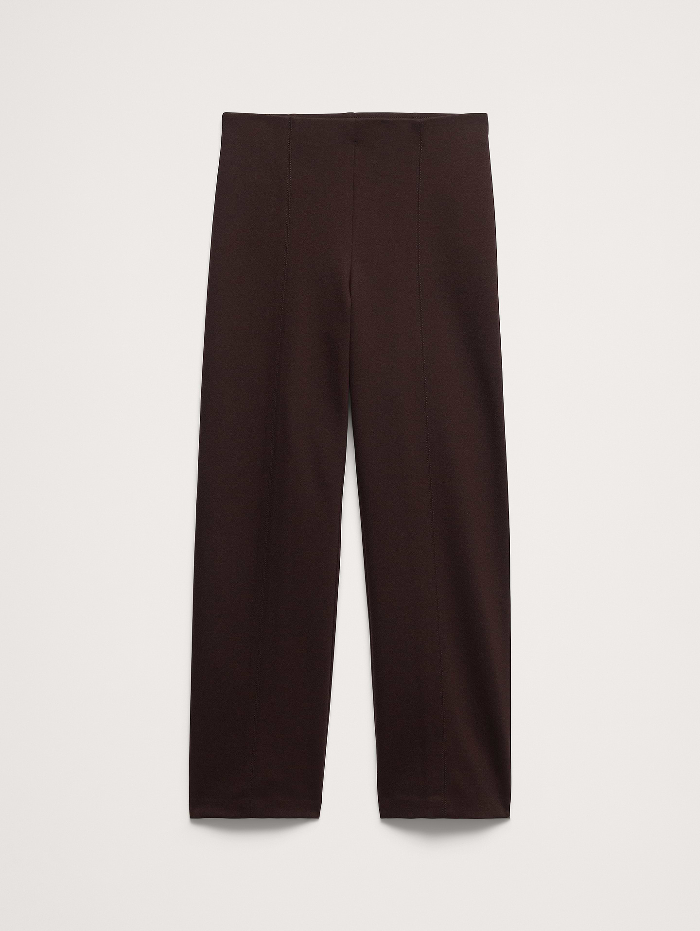 Image 5 de 8, Pantalon droit Tout-aller en tricot point de Rome longueur cheville