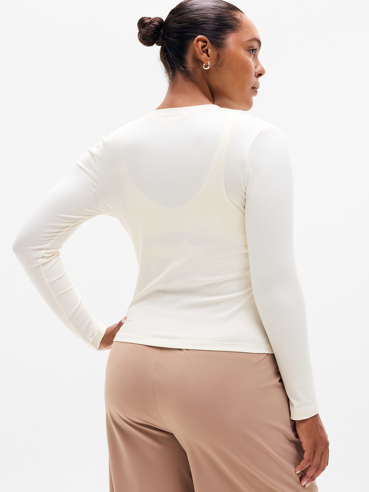Image 5 of 5, Signature Rib V-Neck Top