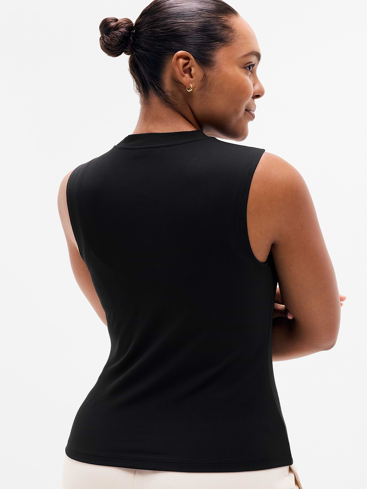 Image 5 of 5, Signature Rib V-Neck Muscle Tank