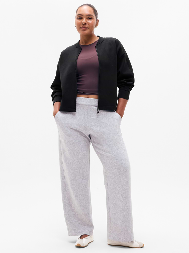 Image 4 of 5, Form Knit Bomber Sweatshirt