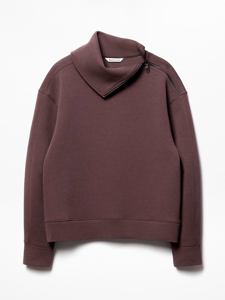 Image 6 of 6, Form Knit Shawl Collar Sweatshirt