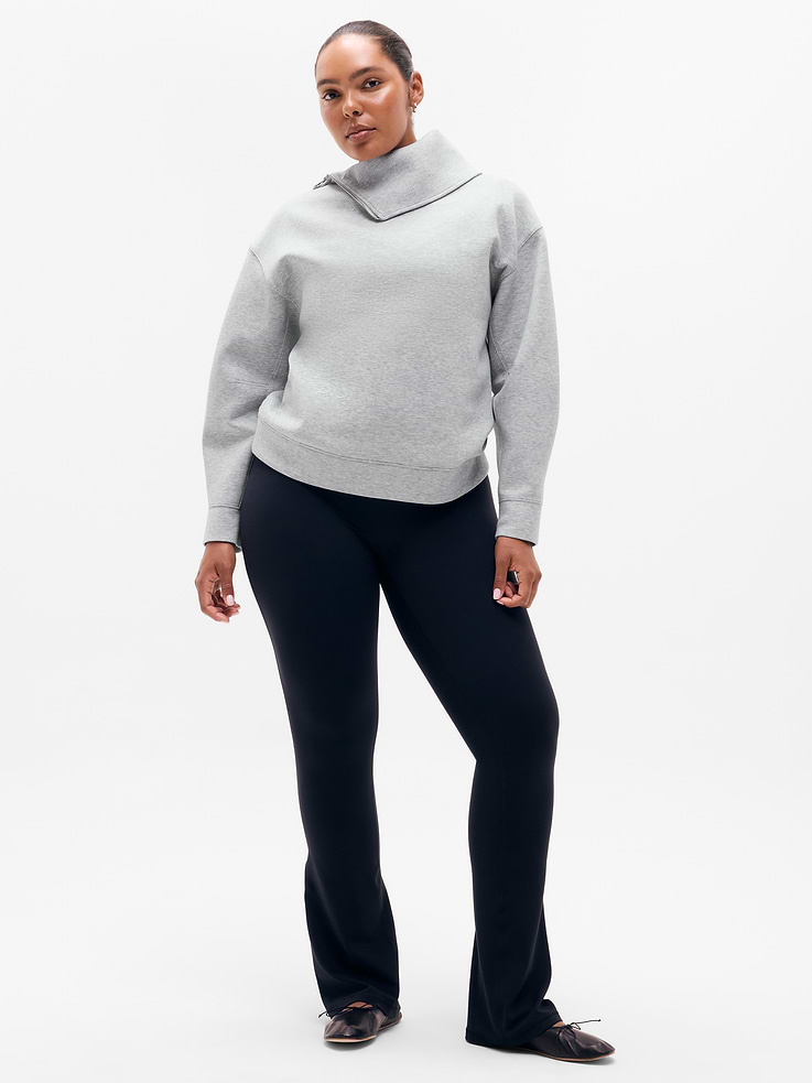 Image 4 of 5, Form Knit Shawl Collar Sweatshirt
