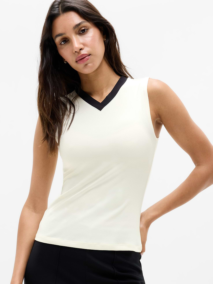 Image 1 of 5, FOR: Your workday commute and weekend travels, from meetings to meetups, FEEL: Silky-soft, premium modal with subtle rib texture, FAVE: A wardrobe essential that forever matches your favorite bottoms, Product #1174532