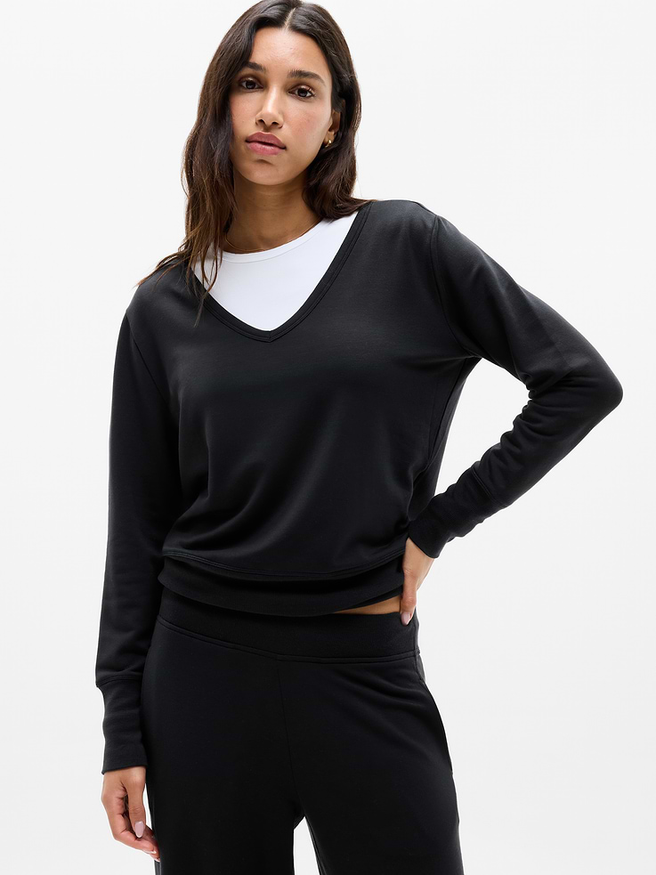 Image 1 of 6, FOR: Restoration and rejuvenation, FEEL: Super-soft Brushed Nirvana is extra cozy, FAVE: Rib cuffs and collar provide extra comfort, Product #1174524