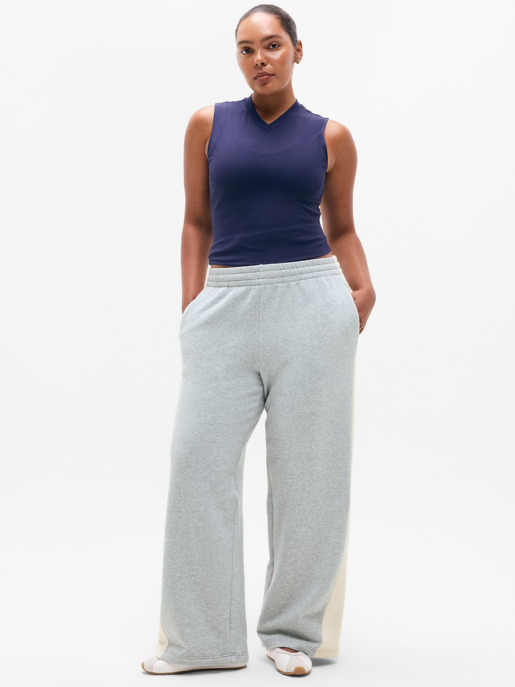 Image 4 of 5, Forever Fleece Colorblock Wide Leg
