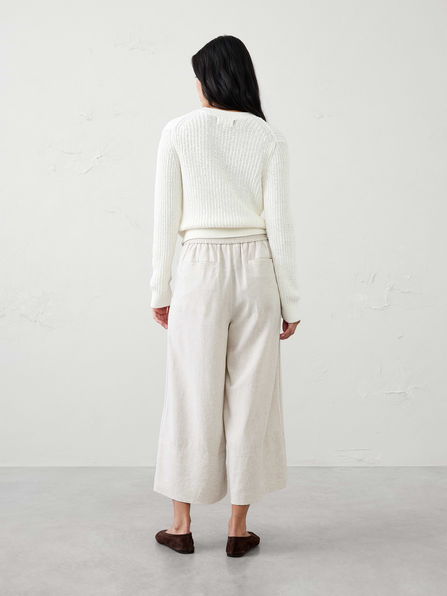 Image number 2 showing, Anyday Wide-Leg High-Rise Linen-Blend Crop Pant