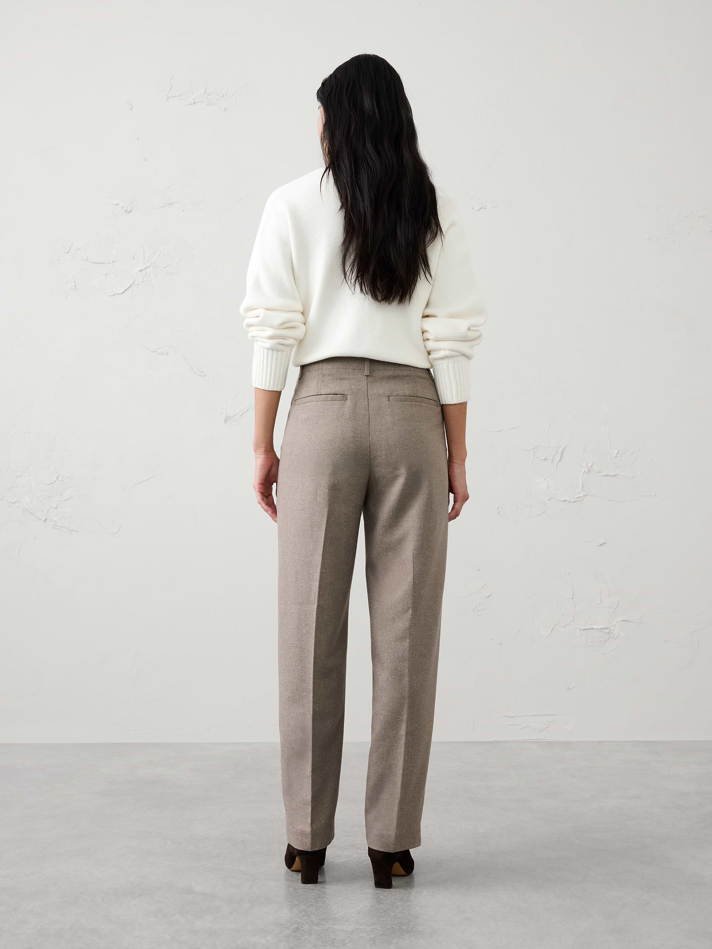 Image number 2 showing, Straight-Leg High-Rise Donegal Pant