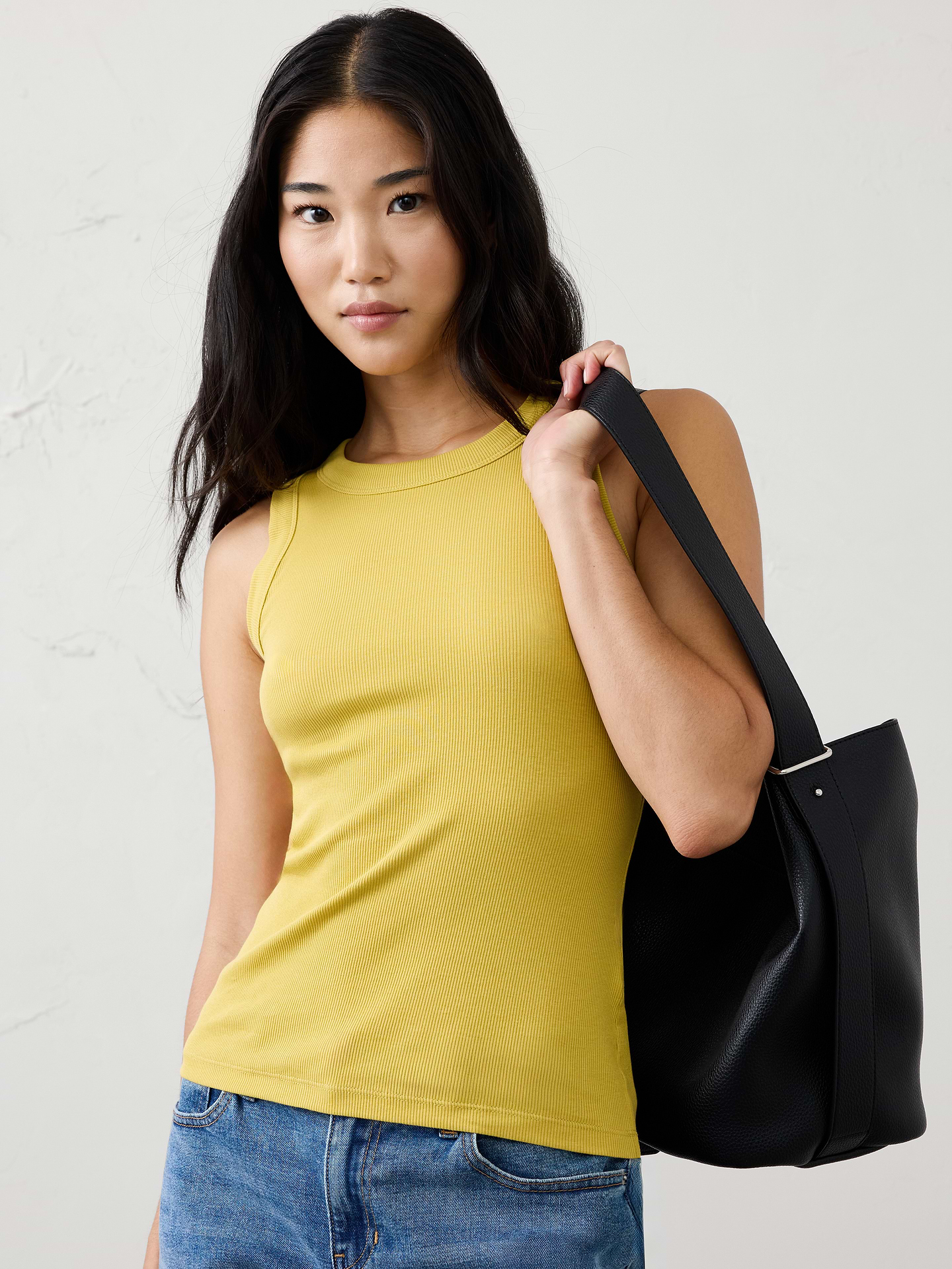 Image number 1 showing, Ribbed Racer Tank