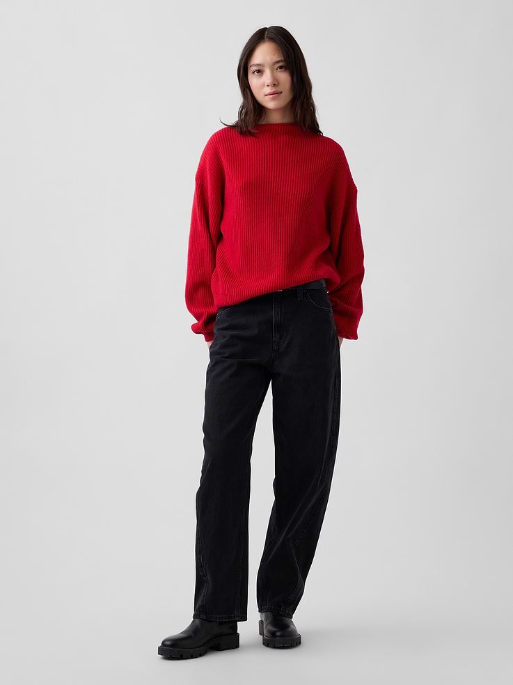 Image number 2 showing, CashSoft Oversized Rollneck Sweater
