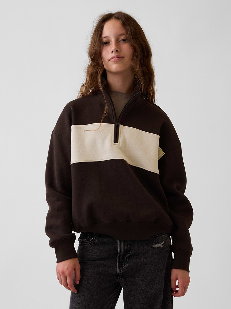 Image 2 of 8, Kids VintageSoft Quarter-Zip Pullover