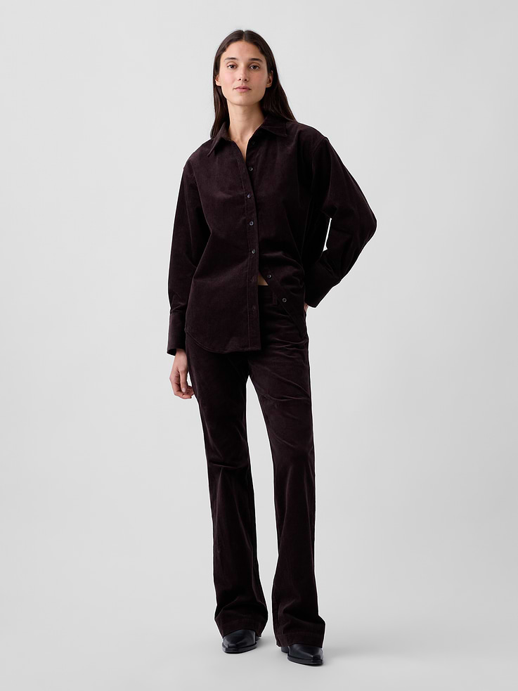 L'image numéro 5 présente Chemise ample en velours côtelé