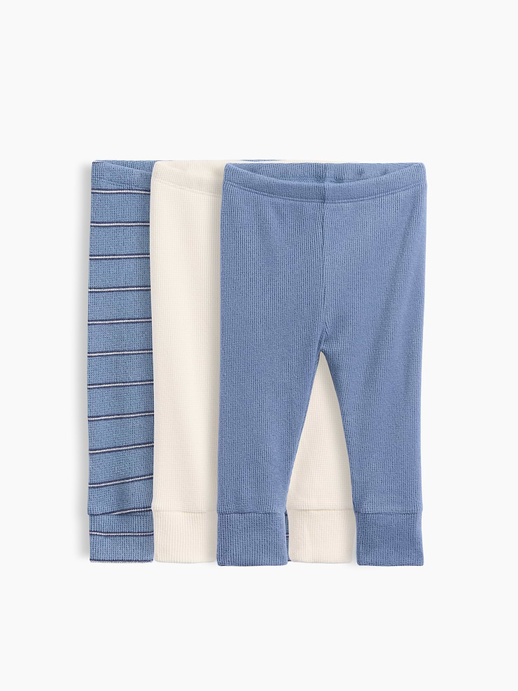 Image number 1 showing, Baby Pull-On Waffle Pants (3-Pack)