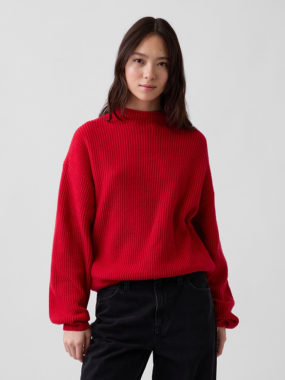 CashSoft Oversized Rollneck Sweater