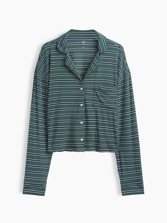 SoftMade Modal Crop PJ Top