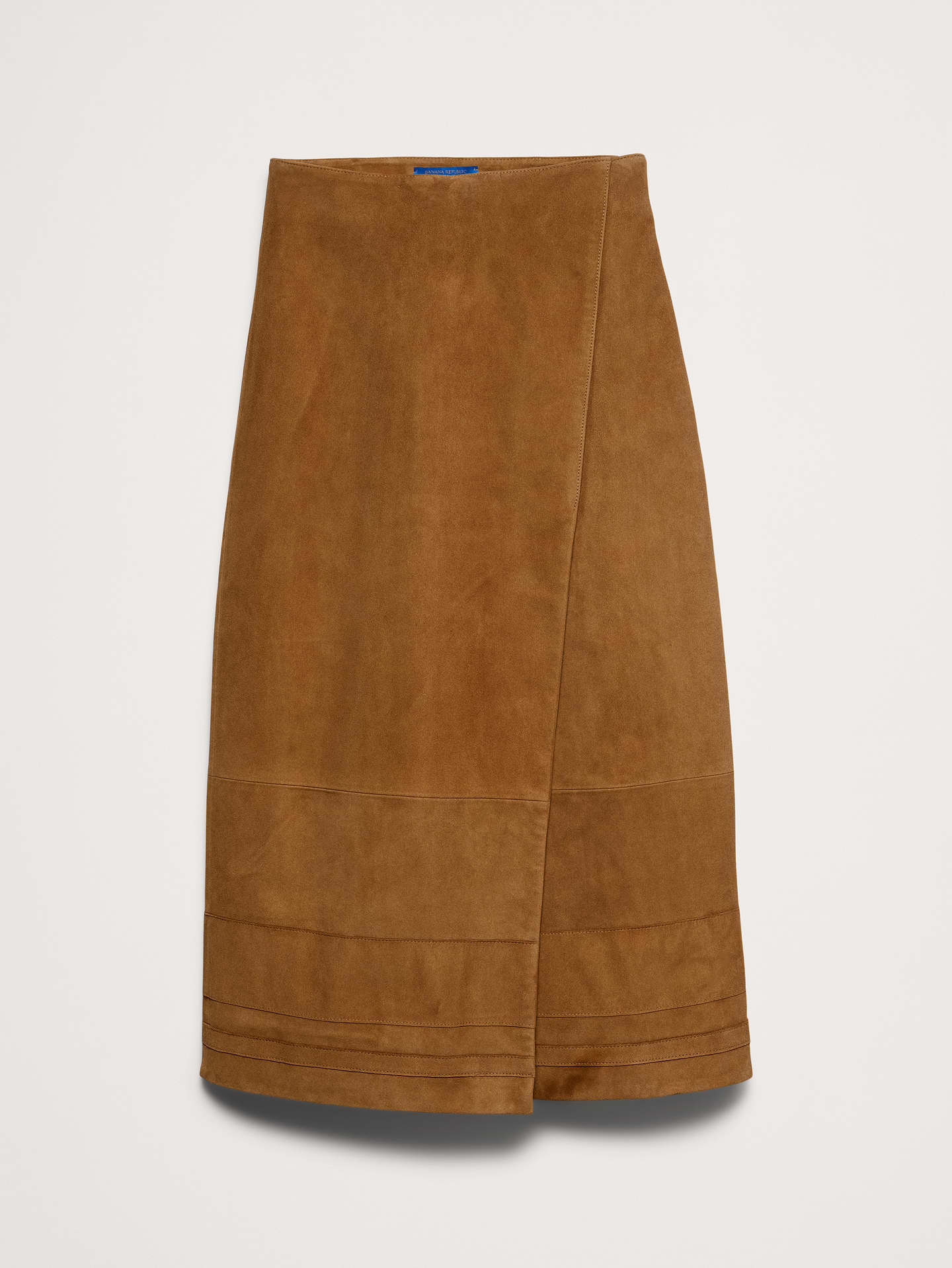 Image number 7 showing, Banana Republic x La Ligne | The Suede Wrap Midi Skirt
