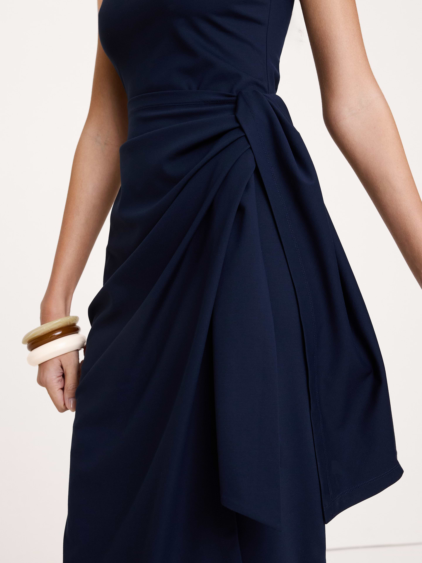 Image 6 of 6, Knit Wrap Midi Dress