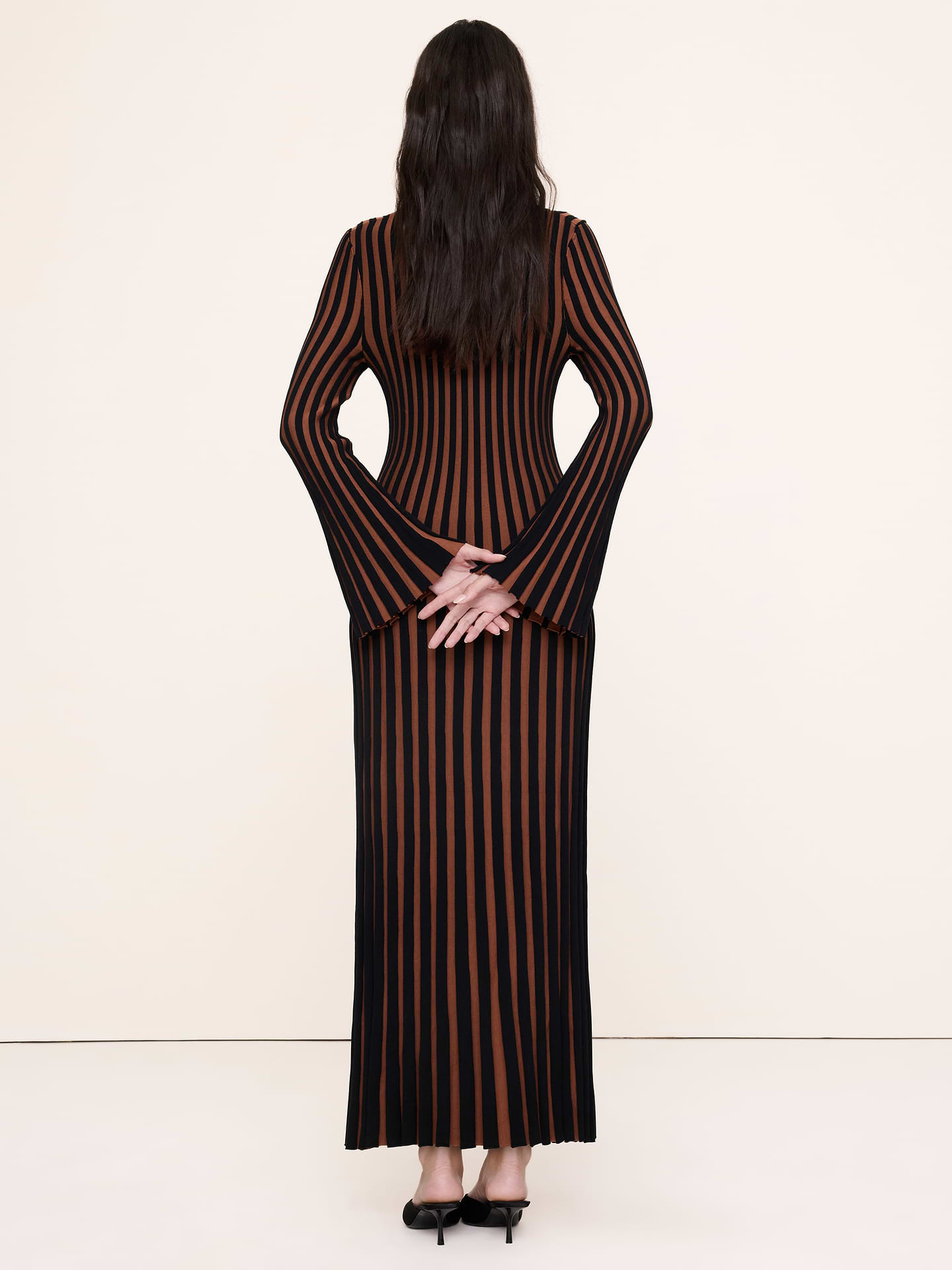 Image 3 of 5, Sculpted Ribbed Maxi Dress