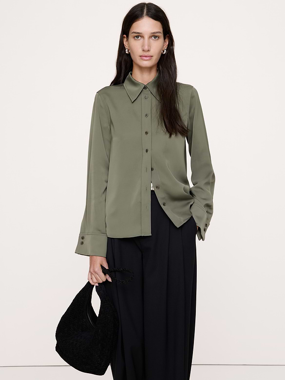 Relaxed Crepe Shirt