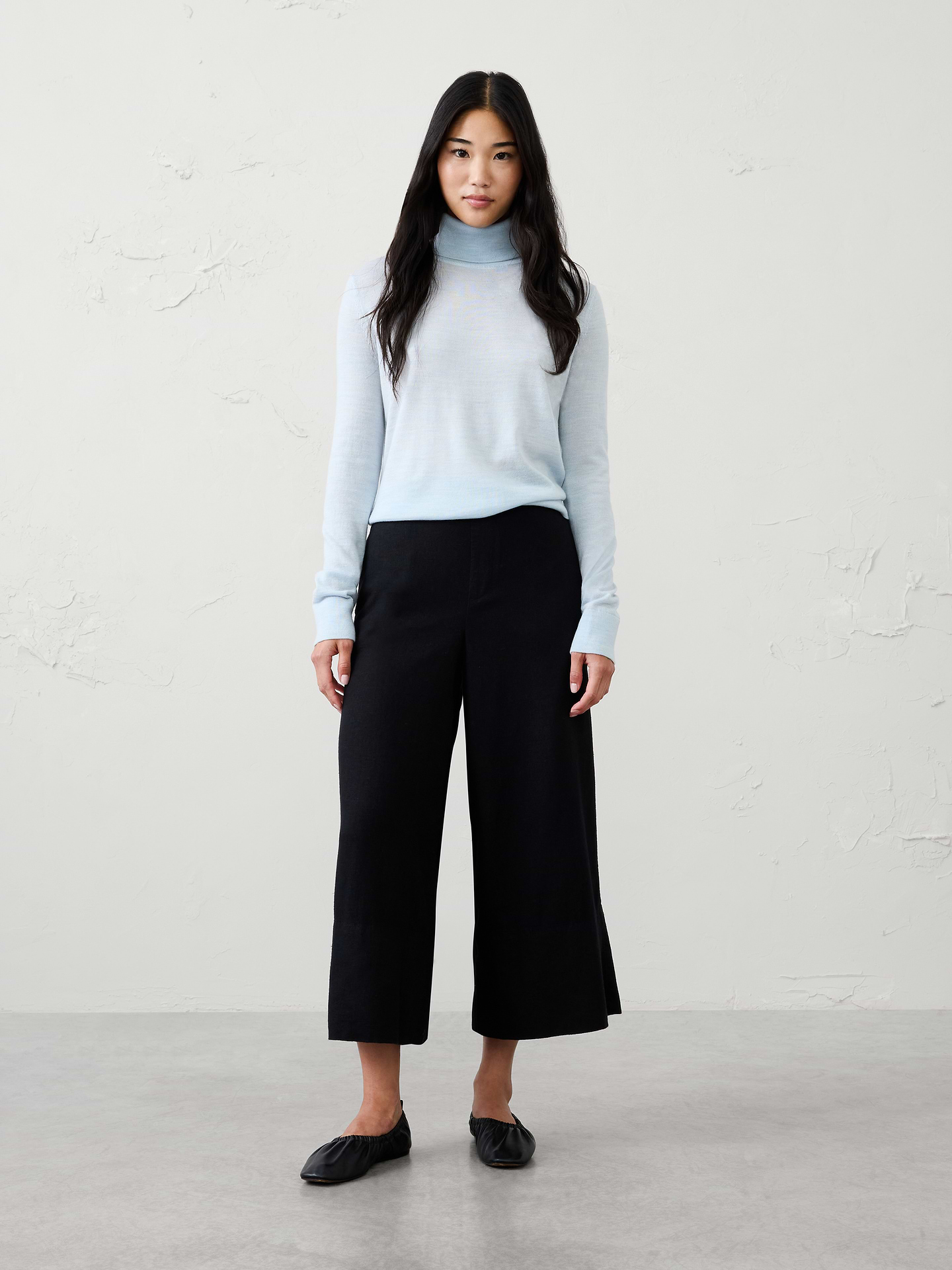 Image number 1 showing, Anyday Wide-Leg High-Rise Linen-Blend Crop Pant