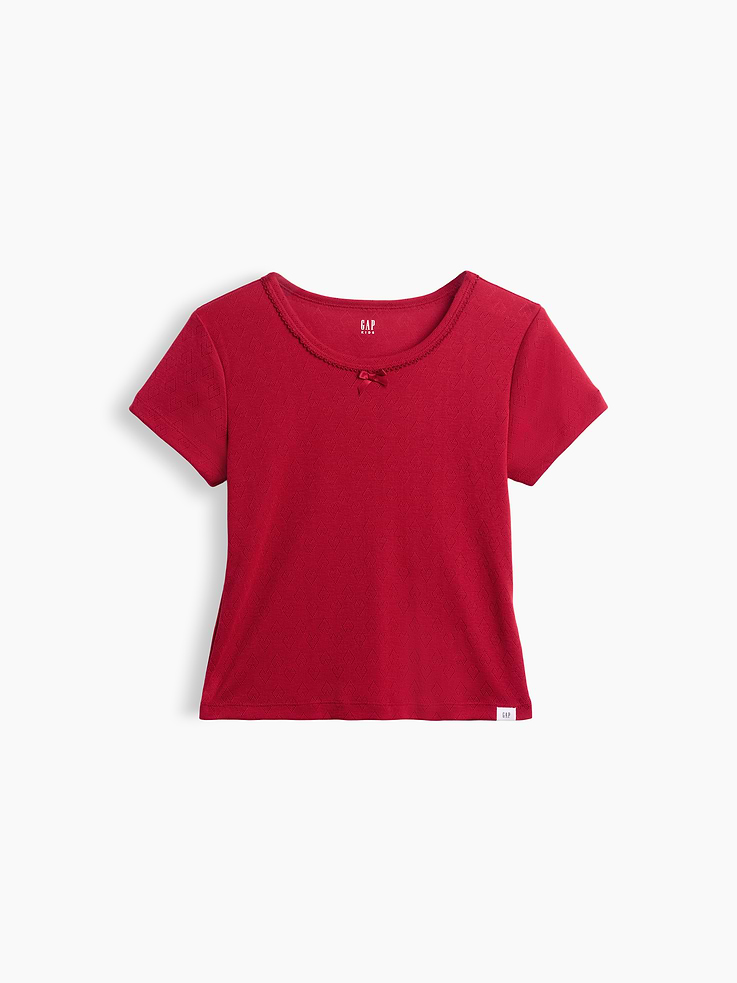Image number 2 showing, Kids Recycled Pointelle PJ T-Shirt