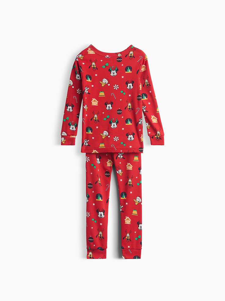 Image 2 of 3, Kids & Baby × Disney Organic Brushed Cotton Holiday PJ Set