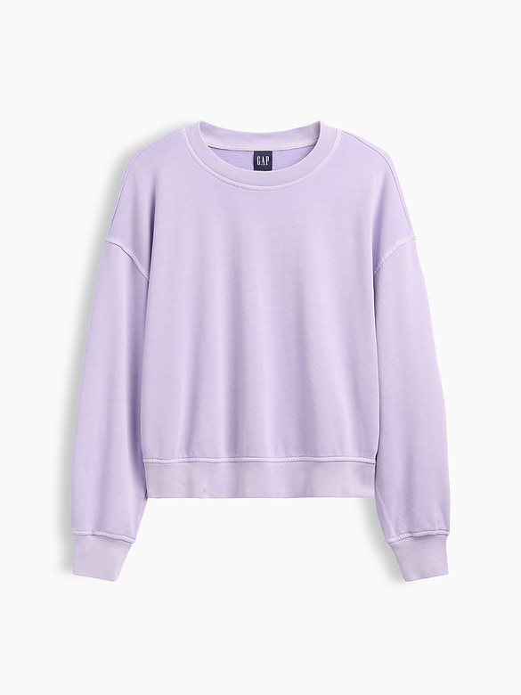 VintageSoft Terry Oversized Wedge Side-Slit Sweatshirt