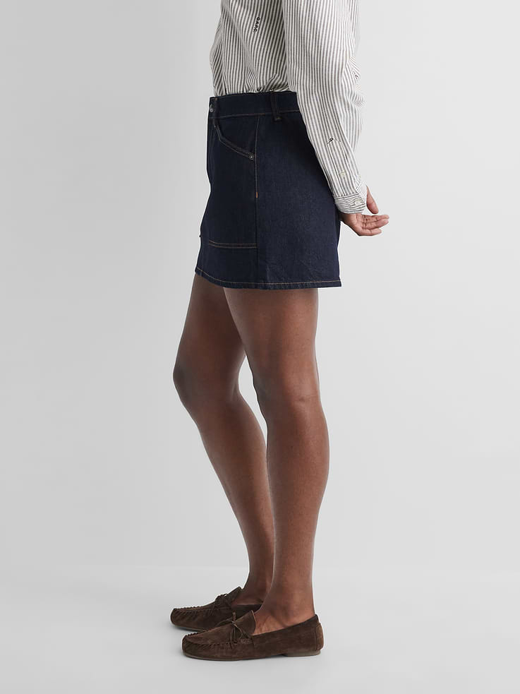 Image 3 of 10, Gap × A.P.C. Denim Mini Skirt, Cardmember Early Access
